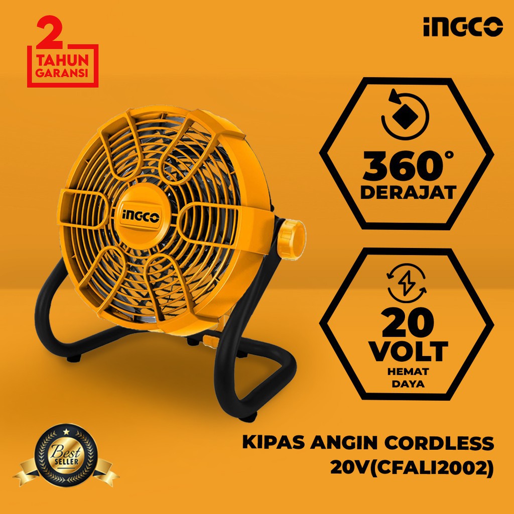 KIPAS ANGIN CORDLESS 20V ( BATRAI) / KIPAS ANGIN INGCO CFALI2002 Unit Only