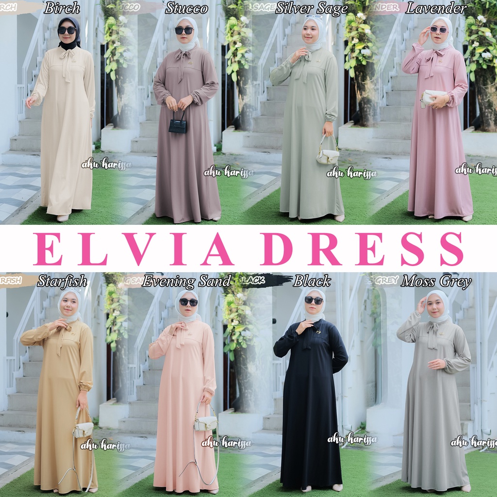 Elvia Daily Dress Ori Aku Karissa Bahan Rib Skate