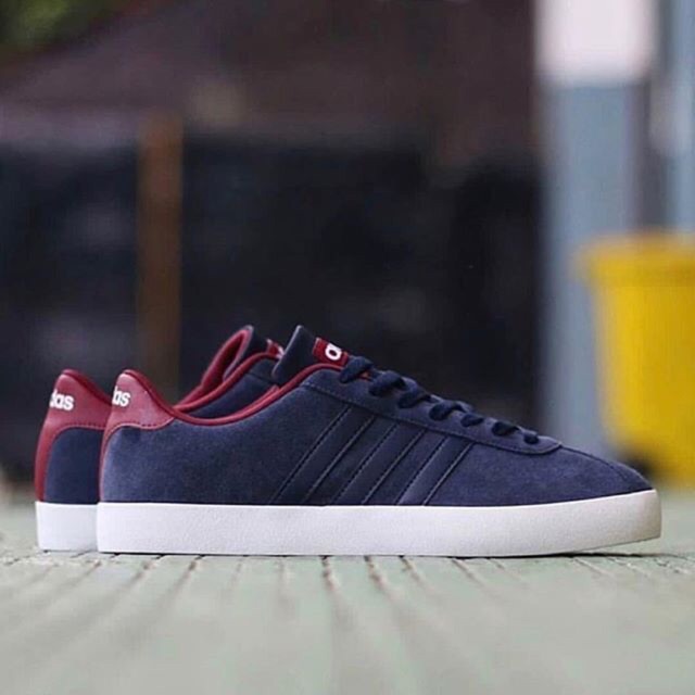Adidas vl court navy maroon original