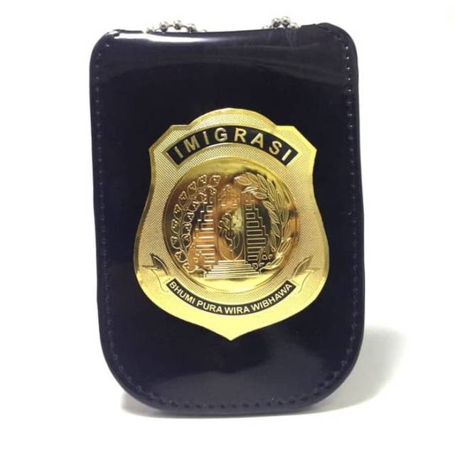 Dompet kalung lencana IMIGRASI IMMIGRATION kulit PREMIUM