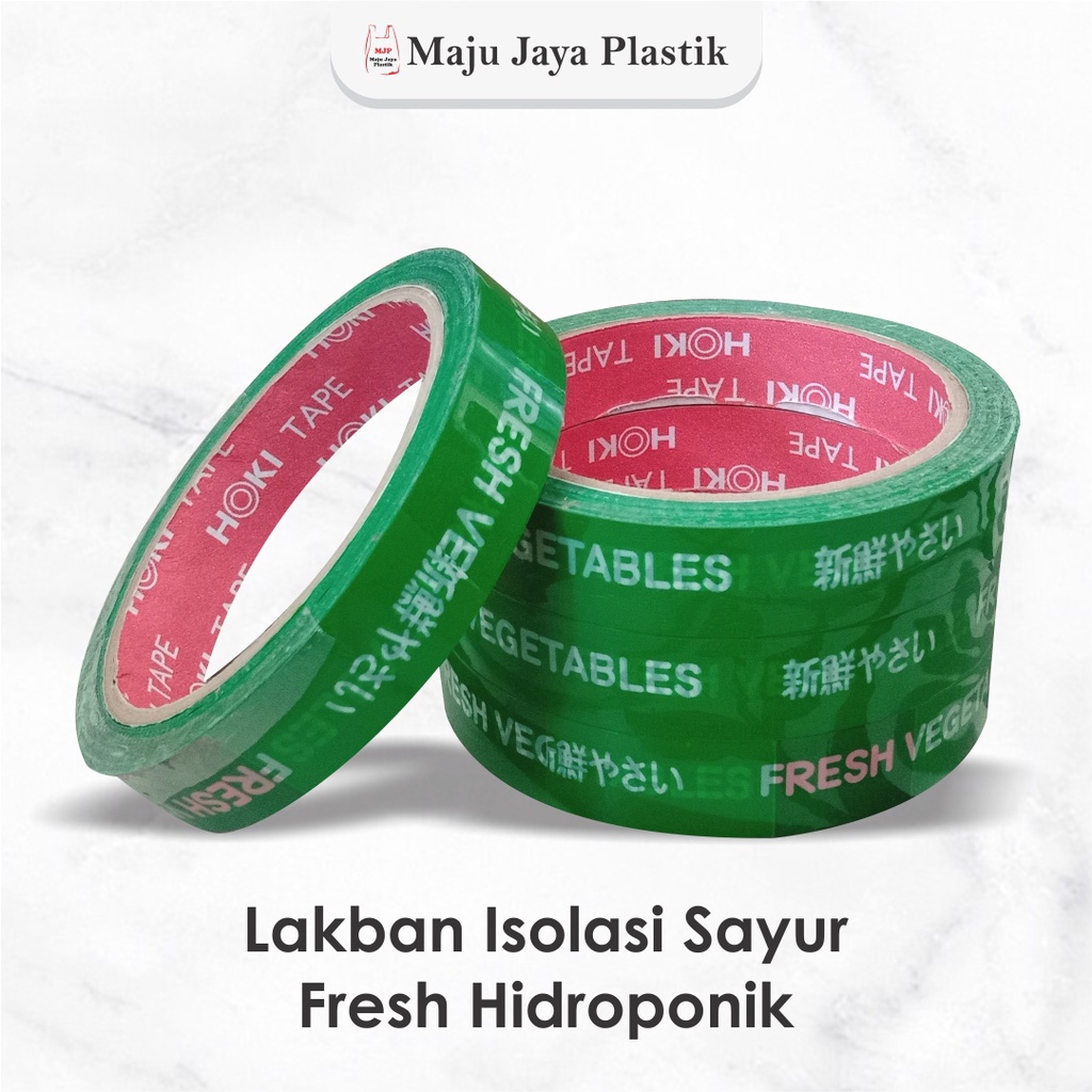 Lakban Isolasi Sayur Fresh Hidroponik / Selotip Vegetables HOKI/ isolasi sayur