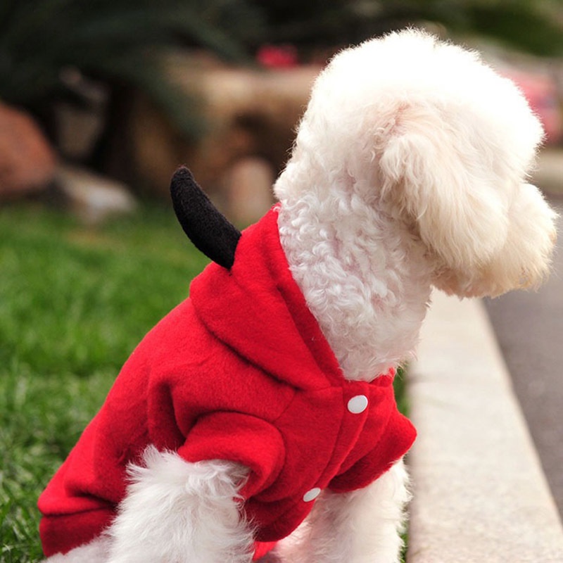 ★〓YUFeiPet〓★ Halloween Pet Transformation Costume Dog Fall Winter Warm Clothes Pet Little Devil Party Costume