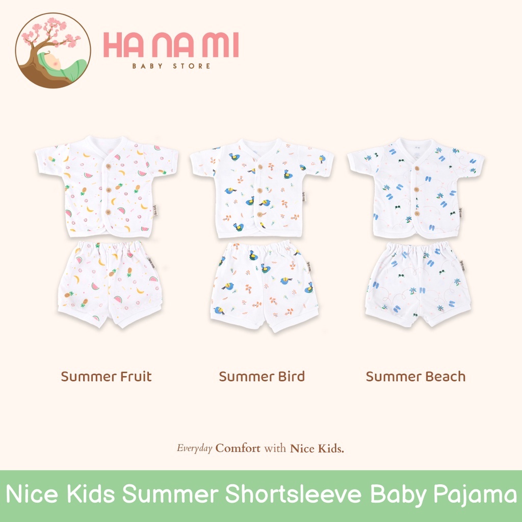 Nice Kids Summer Short Sleeve Baby Pajamas Set (Setelan Baju Tidur Bayi)