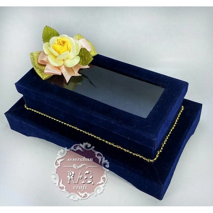 KOTAK UANG SESERAHAN / MAHAR UANG / KOTAK SESERAHAN MAHAR UANG BLUDRU WARNA BIRU DONGKER