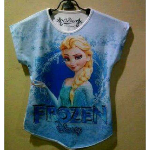 Kaos Frozen Elsa Blue