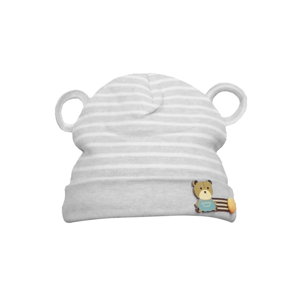 Nbaby Topi Bayi Lucu Striped Bear Beanie (1 Pack = 1 Pc) BCP 3318