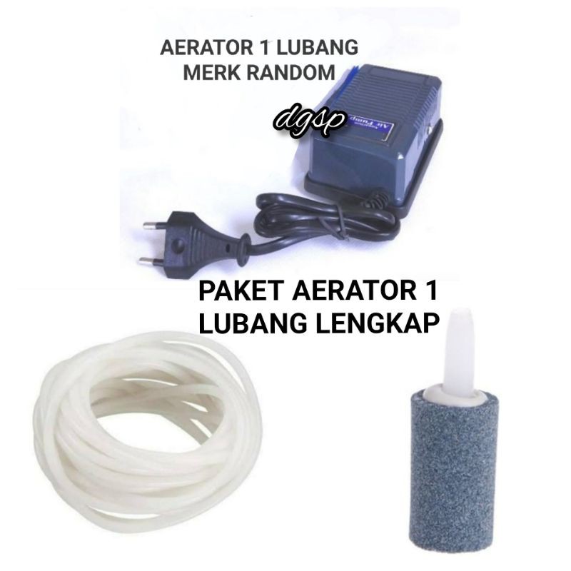 AERATOR 1 OUTPUT PAKET LENGKAP MESIN, SELANG, AIRSTONE AQUARIUM