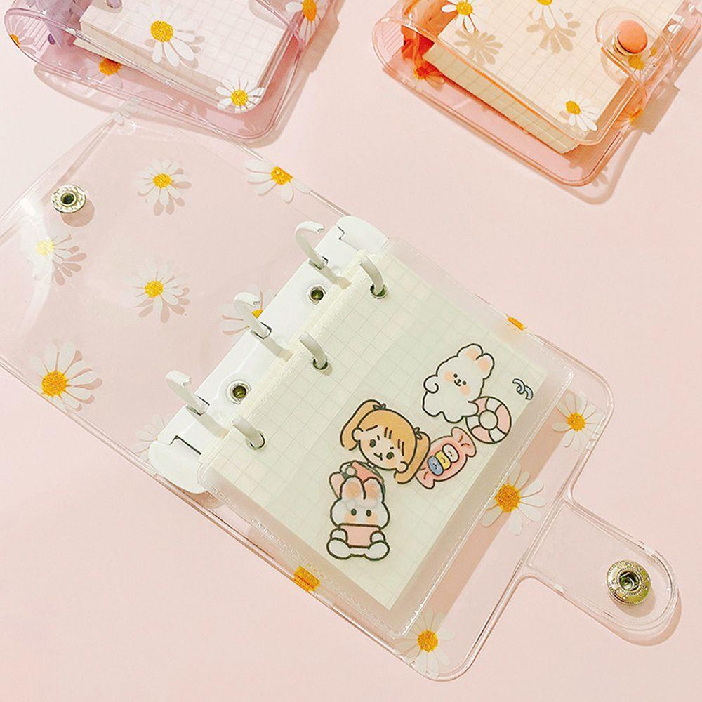 Quinton Daisy Notebook Kawaii Perlengkapan Sekolah 3lubang Mini Planner Jurnal Daun Longgar