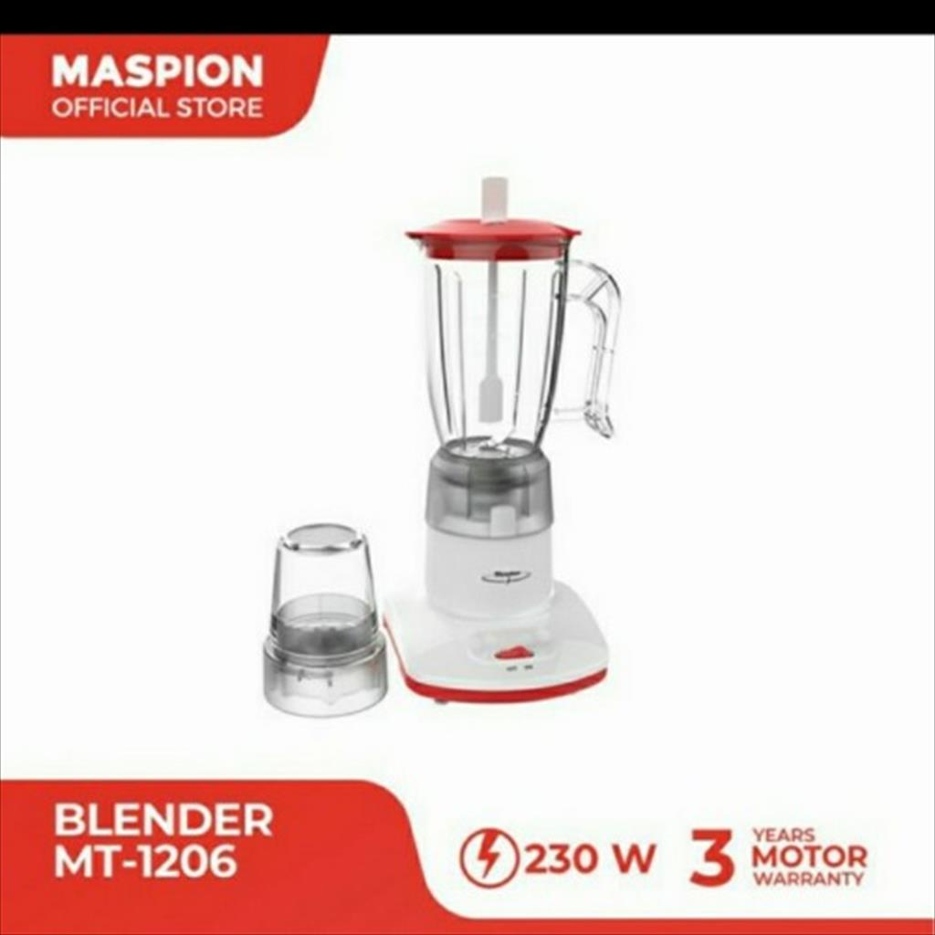 Blender Maspion Plastik 2 IN 1 MT-1206 / MT 1206 Kapasitas 1 Liter