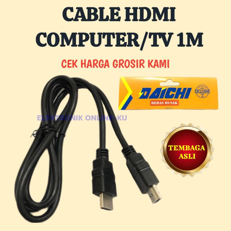 DAICHI CABLE HDMI COMPUTER / TV 1M HITAM