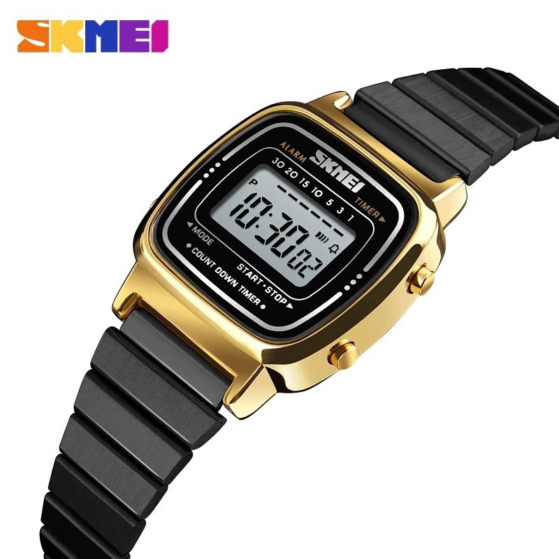 SKMEI 1252 Jam Tangan Wanita Digital Stainless Steel WK-SBY