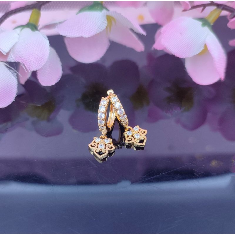 anting Capit jurai Permata yaxiya lapis emas 24 anti karat COD