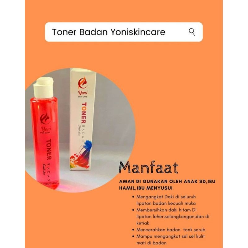 BARU!!! TONER BADAN BY YONI ORIGINAL (BPOM)