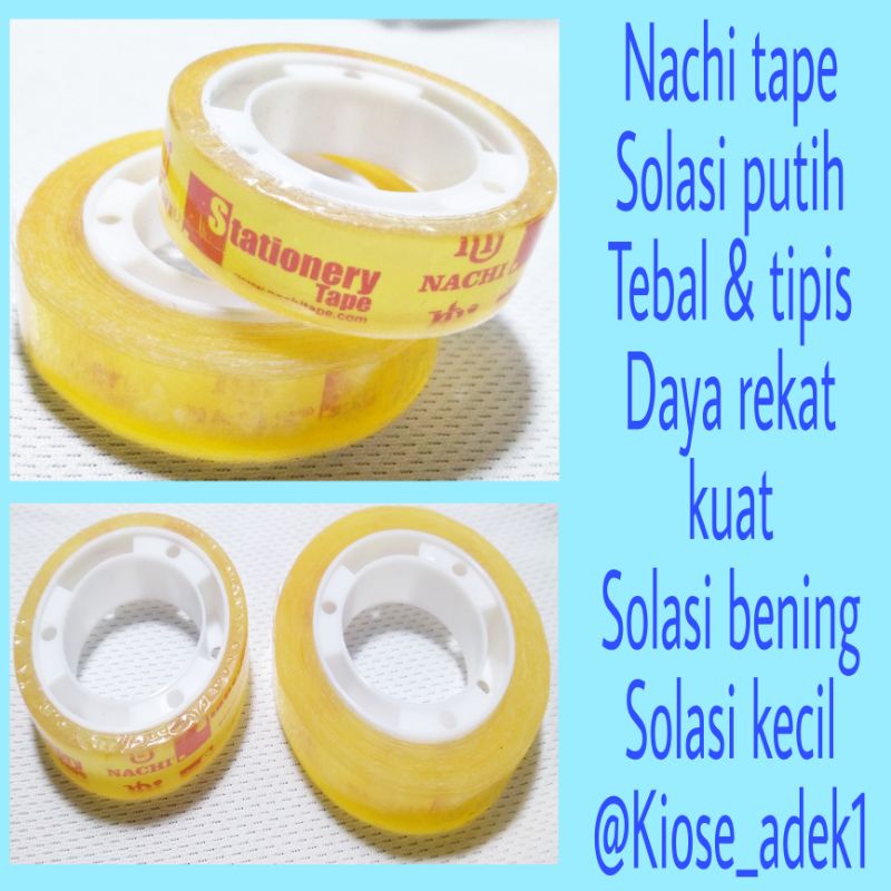 

NACHI TAPE... solasi nachi putih bening.. solasi kecil putih transparan..