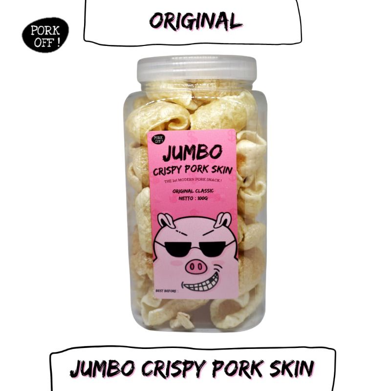 

Kerupuk Kulit Babi Jumbo Original / Jumbo Crispy Pork Skin Original by PORK OFF