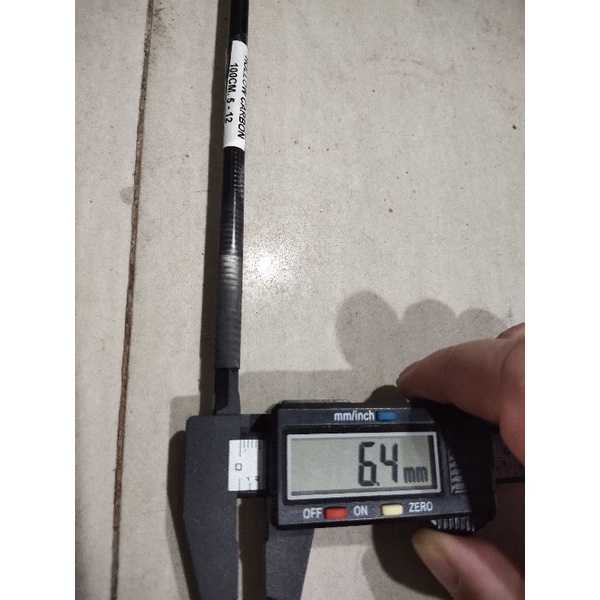 bahan carbon blank hollow 100 cm label putih untuk bahan joran