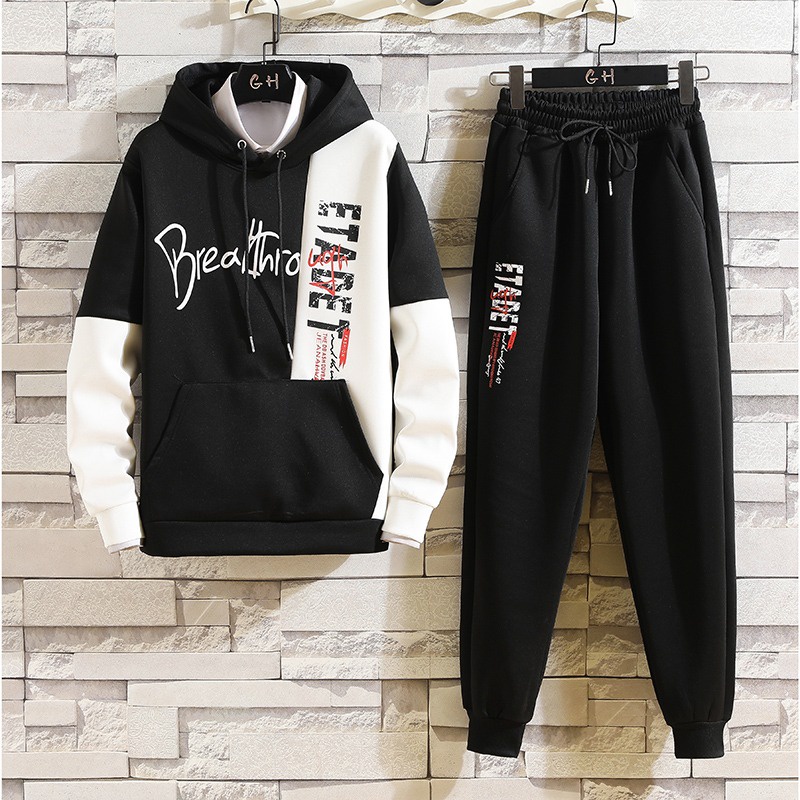 Baju Setelan Pria Hoodie + Celana Joger 1 Stel Breadthrough (A206-T749)