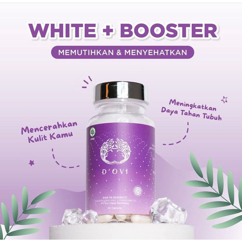 NEW PACKAGING FREE GIFT PILL WHITE + BOOSTER BY D'OVI BEAUTY / OVISKIN 100% ORIGINAL GUARANTEE