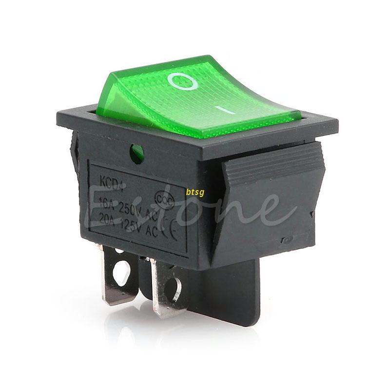 Btsg KCD4 Saklar Rocker Switch ON / Off 4 Pin Untuk Mobil / Perahu