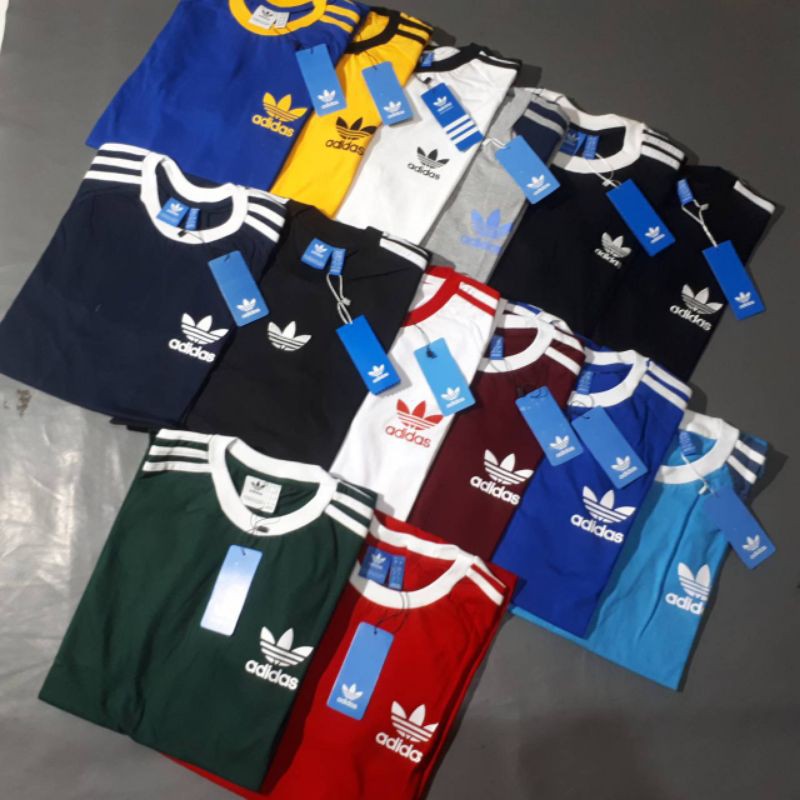 Kaos Tshirt Adidas Outfit Casual Kaos Pria