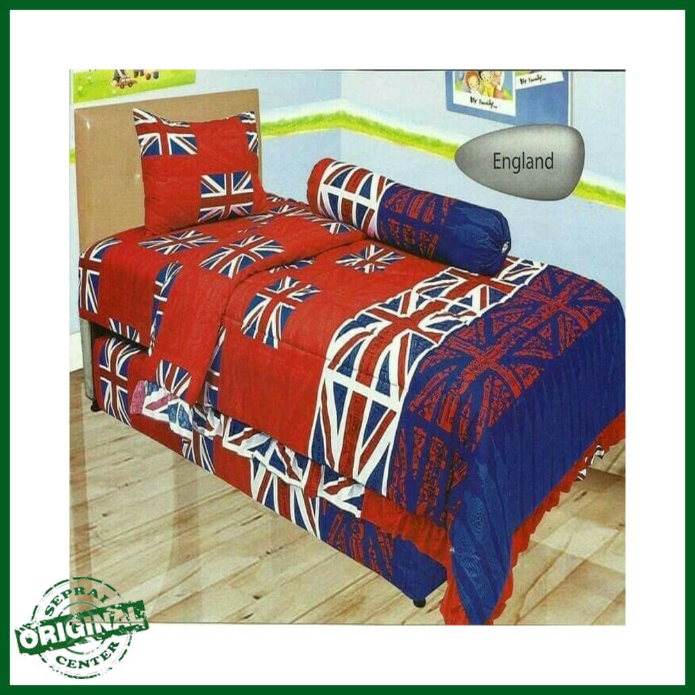 SEPREI LADY ROSE / SPREI LADY ROSE ENGLAND SINGLE 100 No.4 SEPRAI GARIS BENDERA INGGRIS