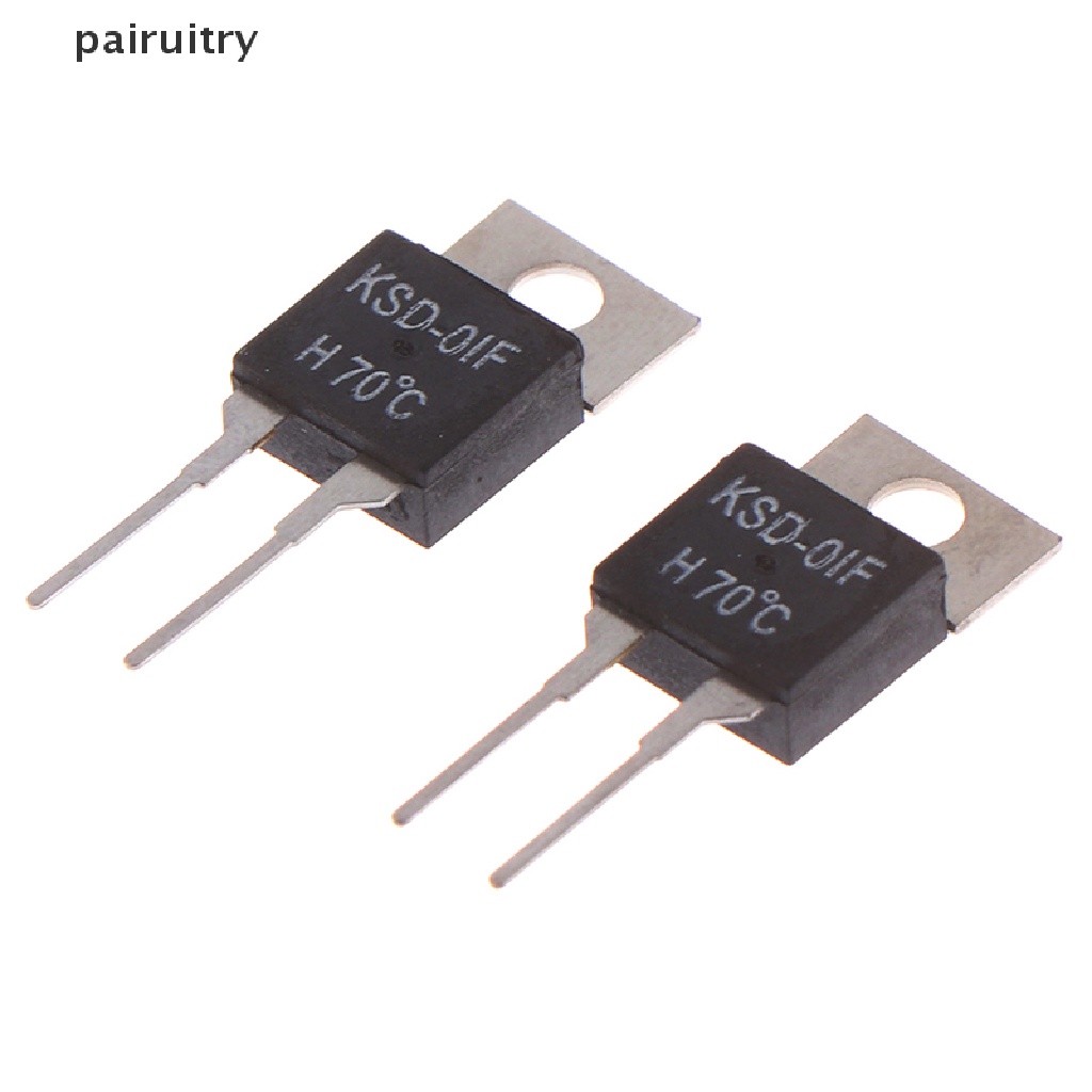 Prt 2Pcs Saklar Sensor Suhu Termostat KSD-01F 70 Degc PRT