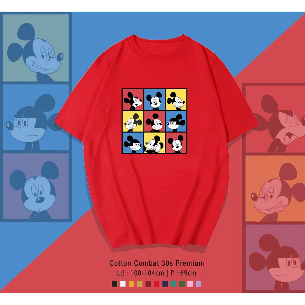 MICKEY SMALL  / TERMURAH BAJU KAOS KATUN WANITA/ PRIA UNISEX LENGAN PENDEK / TUMBLR TEE /  OVERSIZE