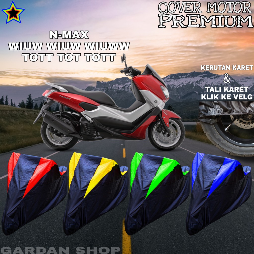 Sarung Motor N-MAX Hitam KOMBINASI Body Cover Penutup Pelindung Motor N-max PREMIUM