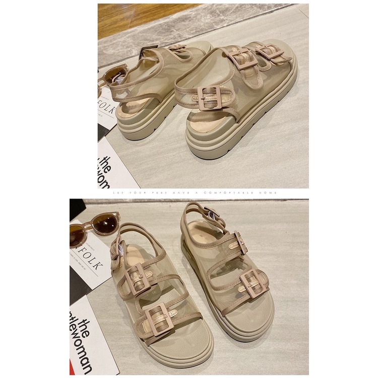 GROSIRTAS &quot;LS&quot; LV0096 Sandal Gunung Wanita Sol Tebal Import  (include Box)