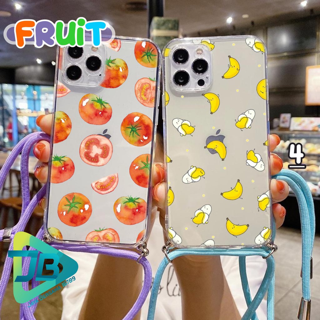 Softcase Slingcase Lanyard Bening FRUIT Samsung Note 8 9 10 10+ Pro 20 Ultra JB4630