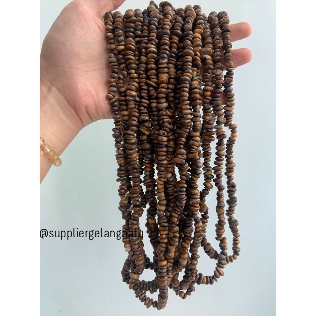 kerikil Batu brown TIGER EYE cokelat CHIPS 1cm craf gelang kalung akik