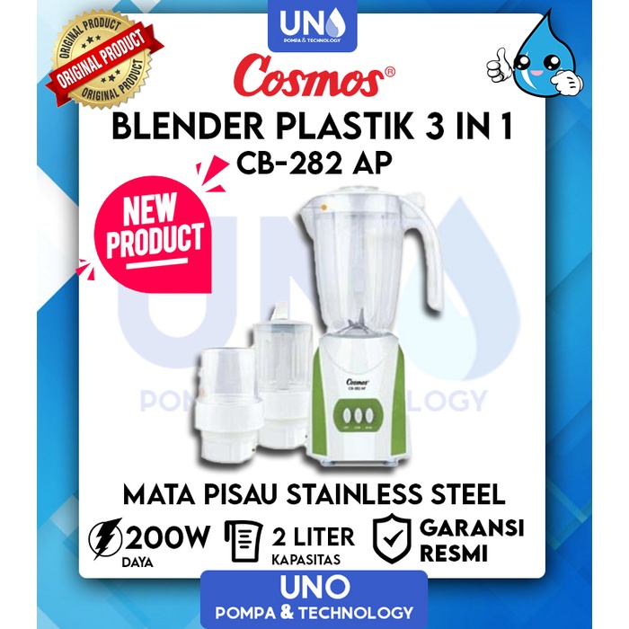 Cosmos Blender Plastik Anti Pecah 380W 2 Liter CB-282 AP / CB282AP / CB 282 AP