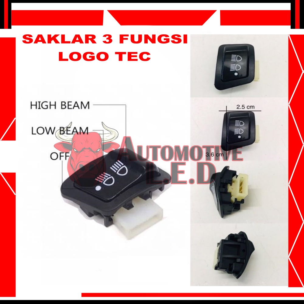 ORIGINAL SAKLAR LAMPU 3 Fungsi DIM Dimmer HONDA Vario Scoopy Supra Beat Blade Beat F1 Spacy Revo SAKLAR ORIGINAL MOTOR