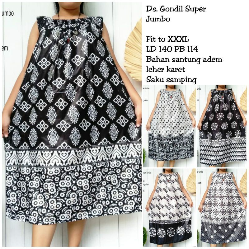 Daster Payung Yukensi Super Jumbo Motif Batik LD 140/Daster Yukensi Jumbo/Daster Super Jumbo