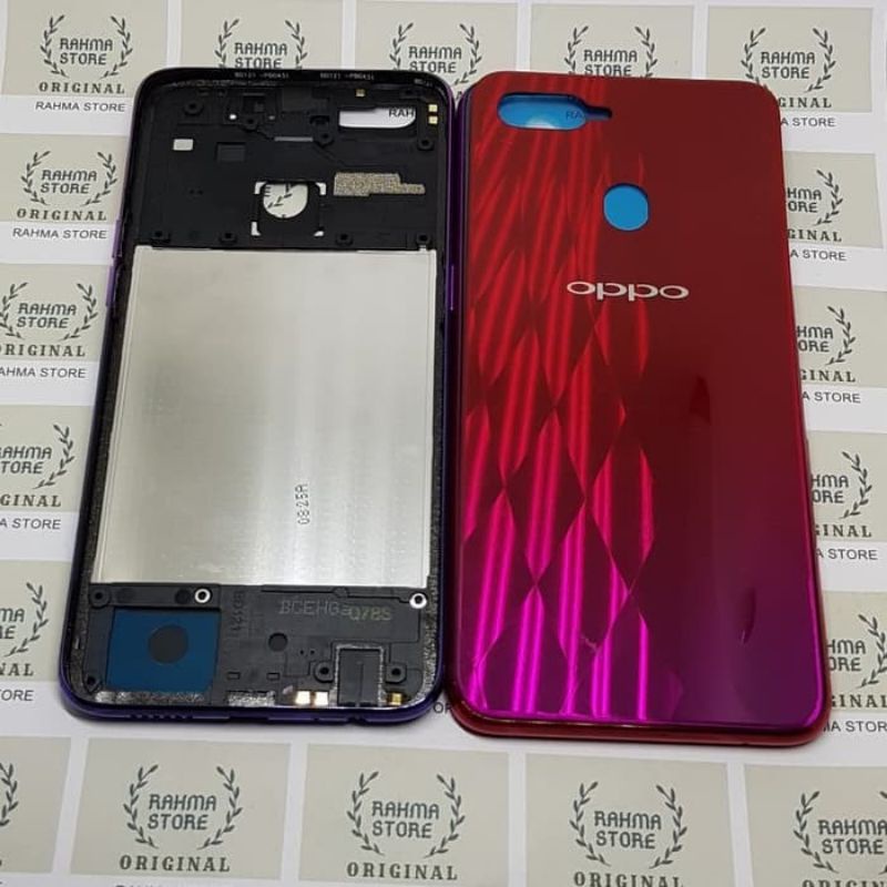 Kesing Casing Housing Fullset Tulang Tengah Bezzel Bazzel Backdoor Oppo F9 Original