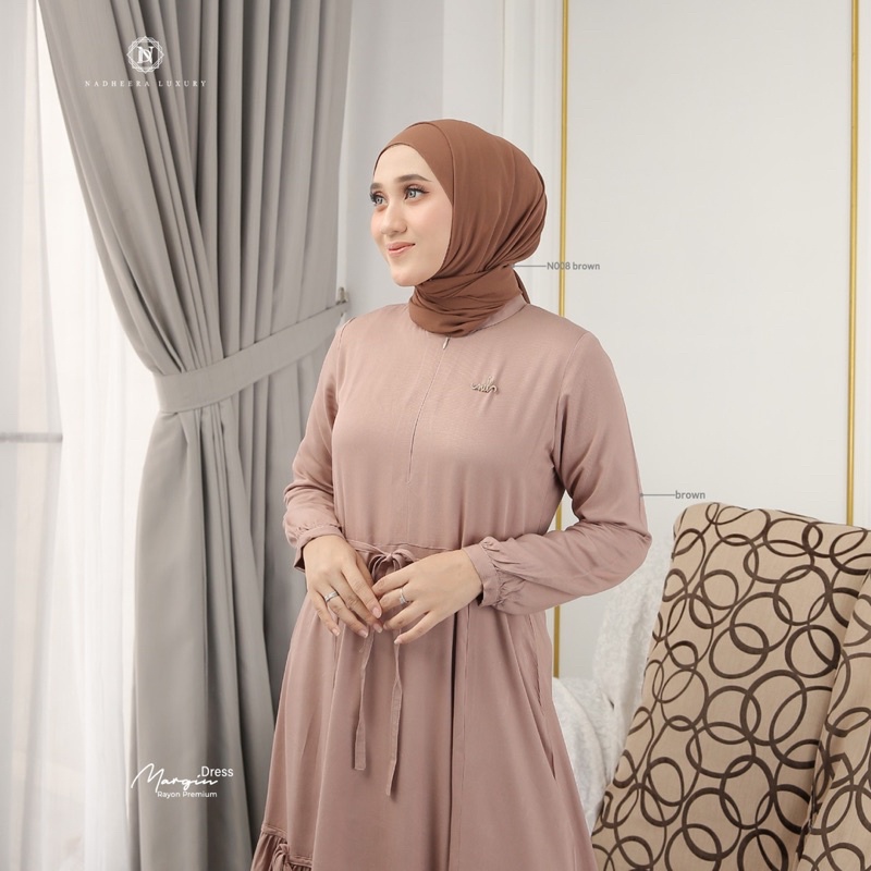 MARGIN DRESS NADHEERA LUXURY GAMIS POLOS ELEGAN