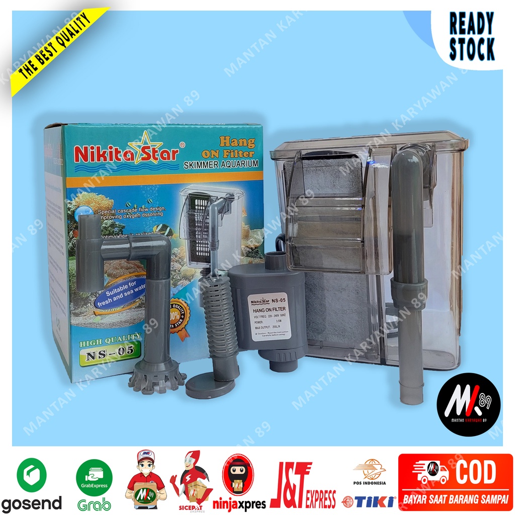 Filter Gantung Aquarium Nikita Star NS 05 Untuk Aquascape Atau Akuarium Kecil Aksesoris Pompa Waterp
