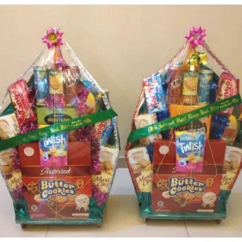 

parsel parcel lebaran hampers snack 4 susun hadiah bingkisan natal