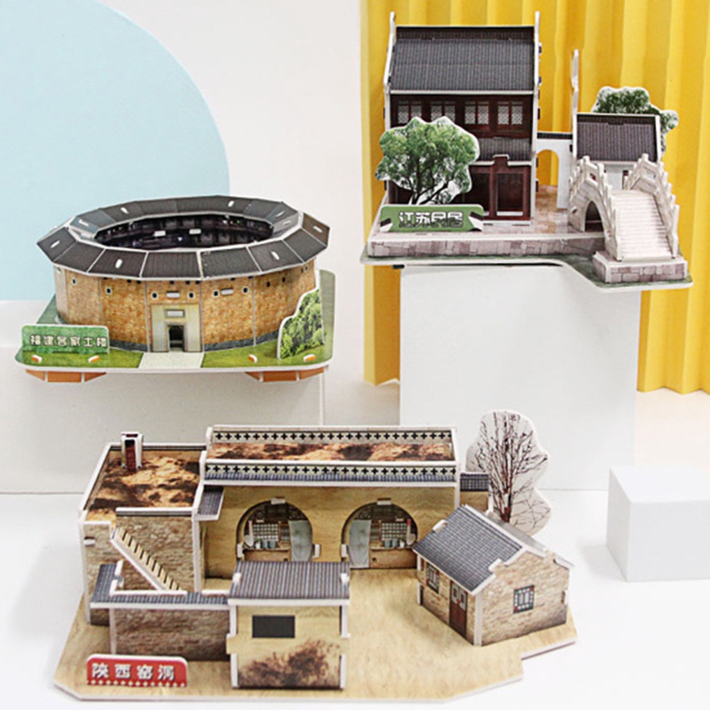 Puzzle Bangunan Tradisional Cina - Puzzle Traditional Building Chinese - Pazel 3d Wisata China - Pazel DIY - Koleksi Pajangan Rumah