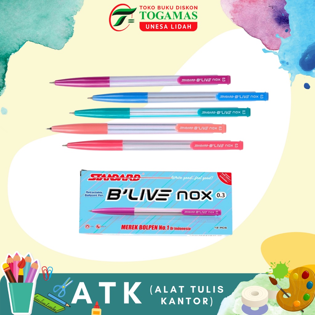 

BALLPEN ECER B`LIVE NOX 0.3 STANDARD (BLACK) / READY STOCK