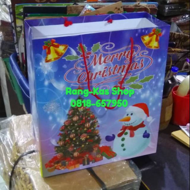 

Paper bag Christmas Natal Folio Laminating karton
