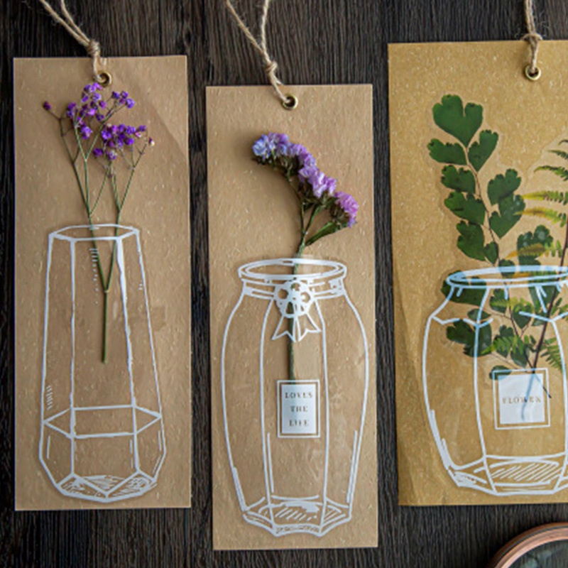 20 Lembar Stiker Botol Transparan Tahan Air Untuk Dekorasi