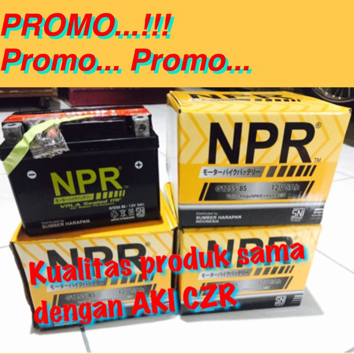 Aki motor NPR GTZ5S   12V 5Ah