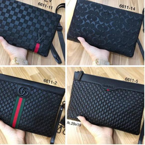 Gucci clutch/clutch fashion multifungsi/clutch pria wanita pria sehari hari muat hp dan dompet