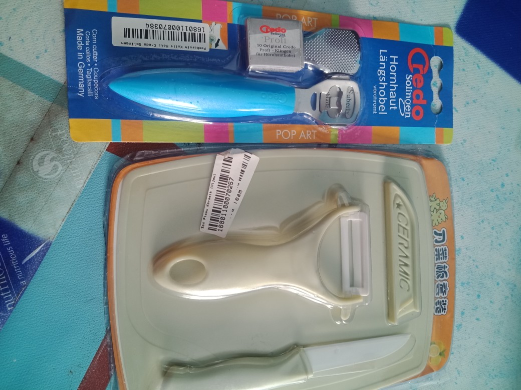 Set Pisau Keramik Telenan Dengan Peeler Pengupas Buah 3 In 1