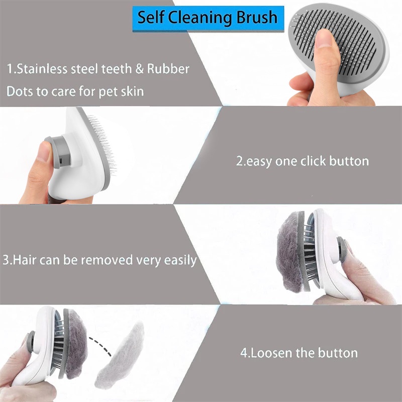 Sisir Grooming Rambut Binatang kucing dan anjing Peliharaan Hair Removal Comb Pet Grooming Tool