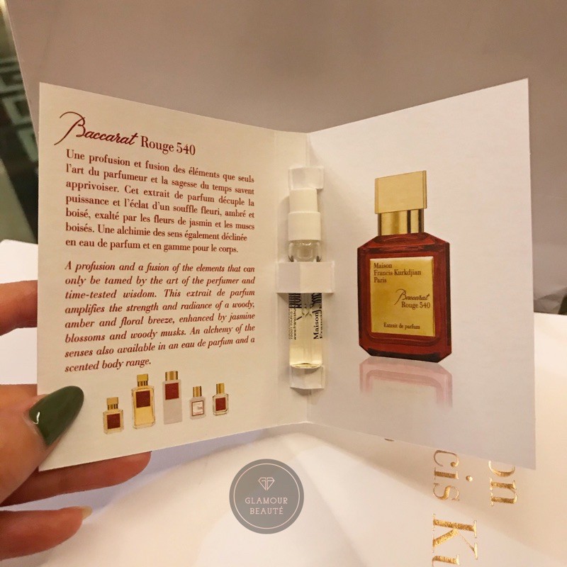 Mfk Baccarat Rouge540 Extrait Vial 2ml Sample Size Shopee Indonesia