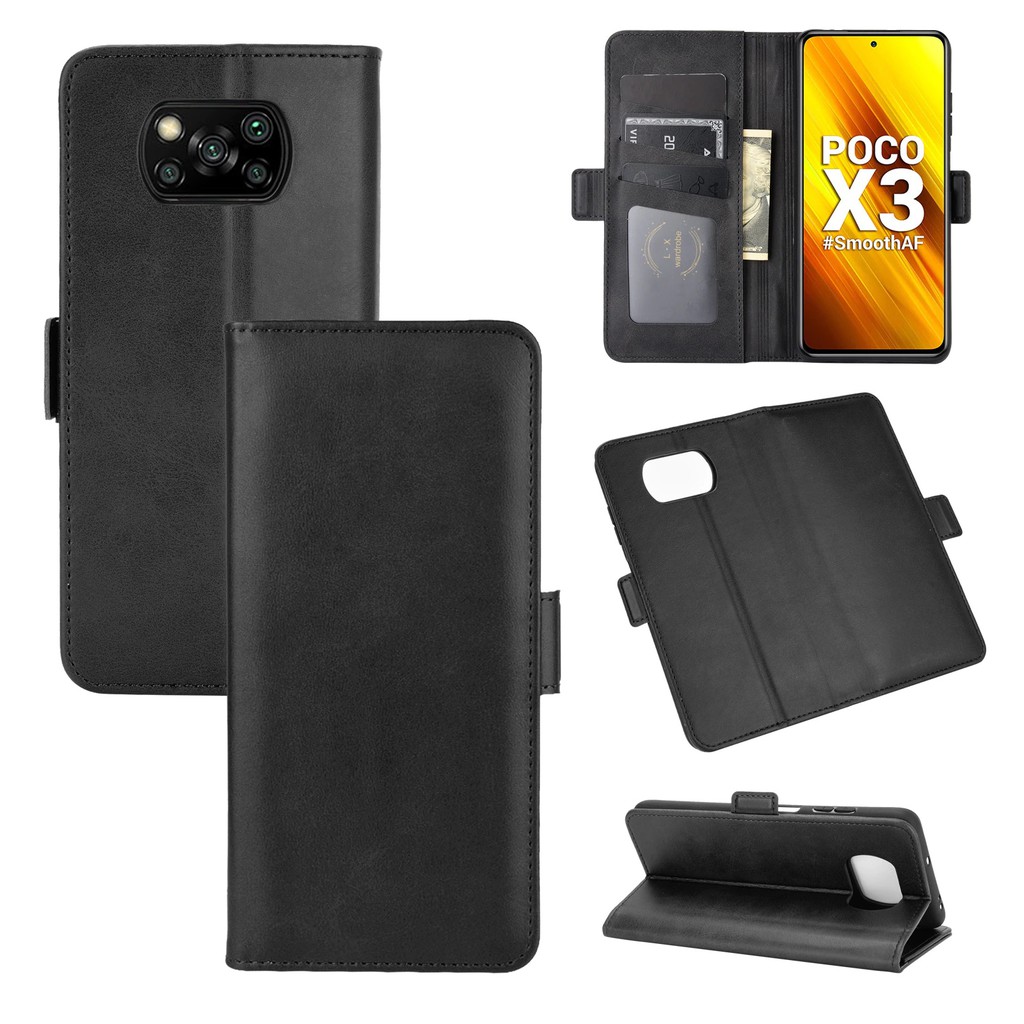 Xiaomi Poco X3 NFC Case Flip Cover Leather Case Sarung Buku Wallet Xiaomi Poco X3 NFC