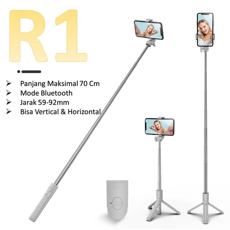 SELFIE STICK TONGSIS WITH BLUETOOTH TRIPOD STANDING IOS ANDOROID