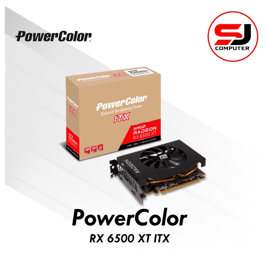 VGA POWERCOLOR RX 6500 XT 4GB DDR6 ITX Radeon rx6500xt 6500xt